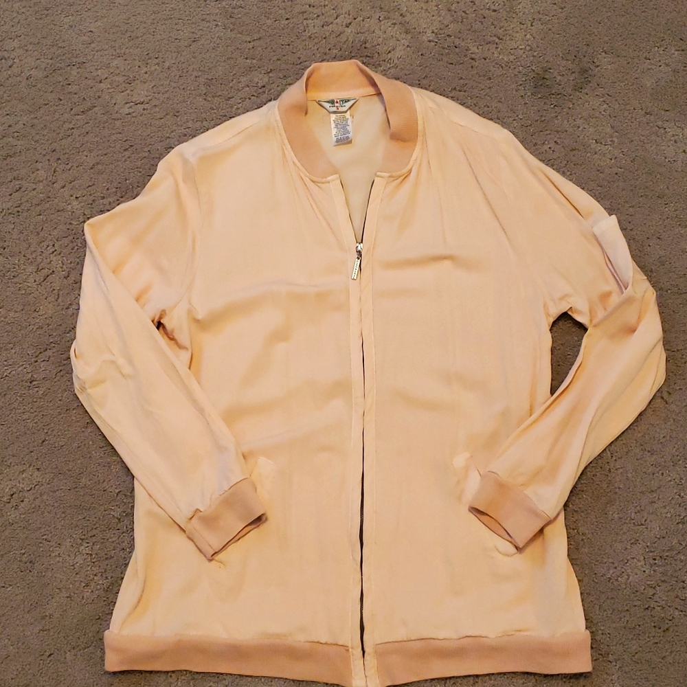 Hard Tail Forever Slouchy Bomber Jacket, Apple Blossom, S